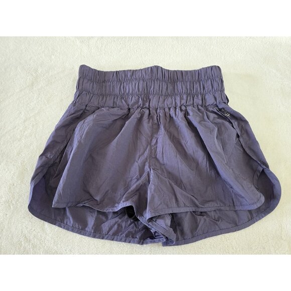 Free People High Rise The Way Home Shorts Size Large Purple Lined Activewear - Picture 1 of 5